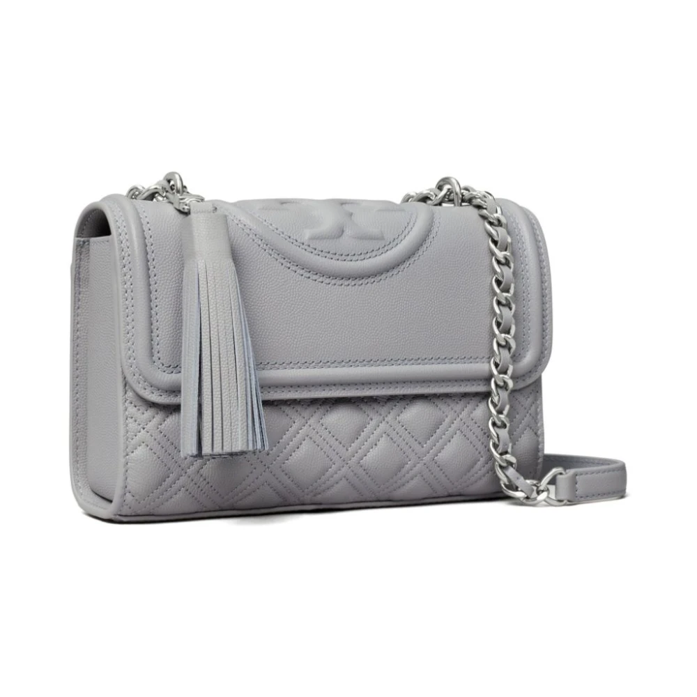 TORY BURCH Grijze Leren Gewatteerde Schoudertas Gray Dames