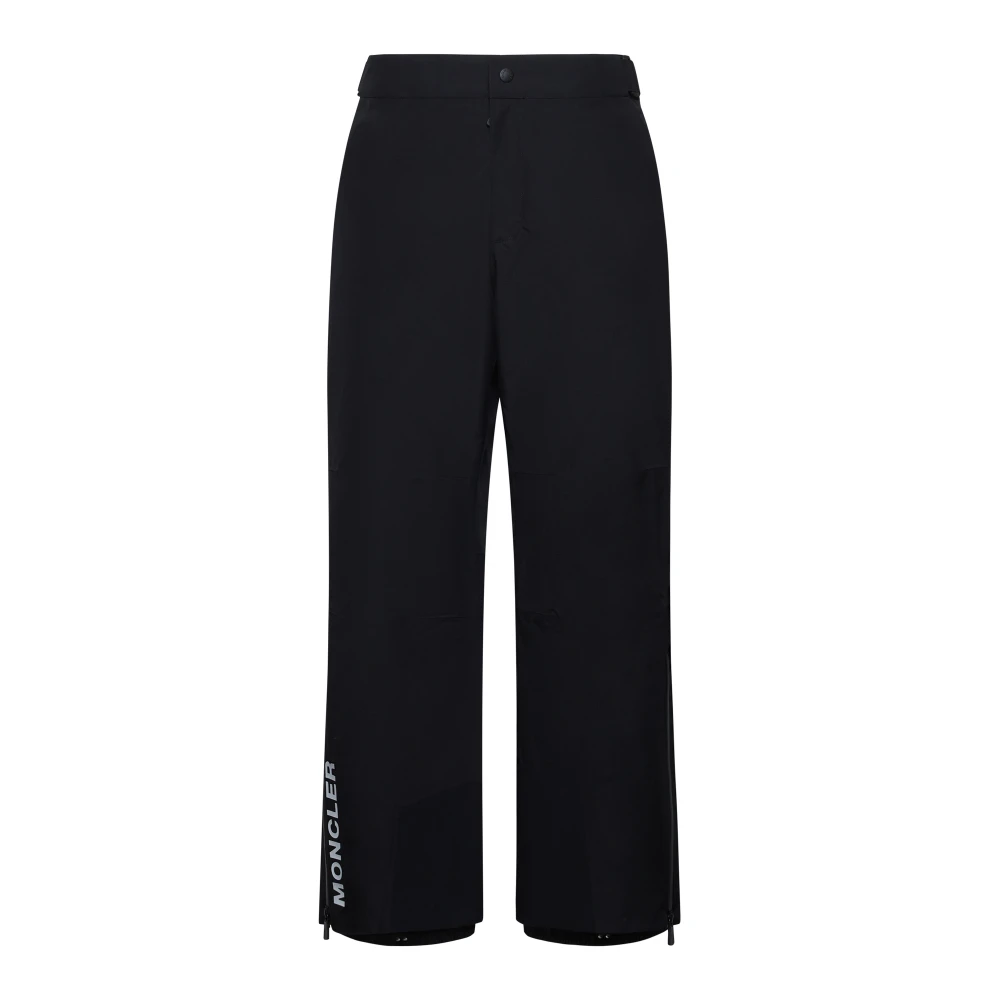 Moncler Zwarte Ski Broek met Logo Print Black Heren