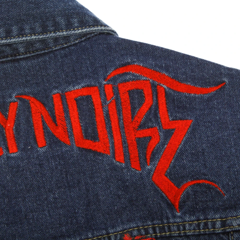 Dolly Noire Rode Lente Klassieke Denim Jas Blue Heren
