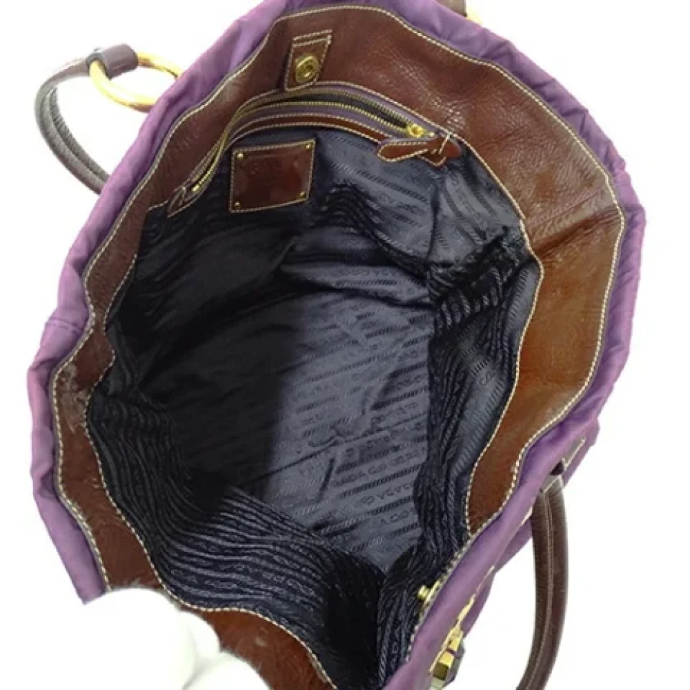 Prada Vintage Pre-owned Nylon totes Purple Dames