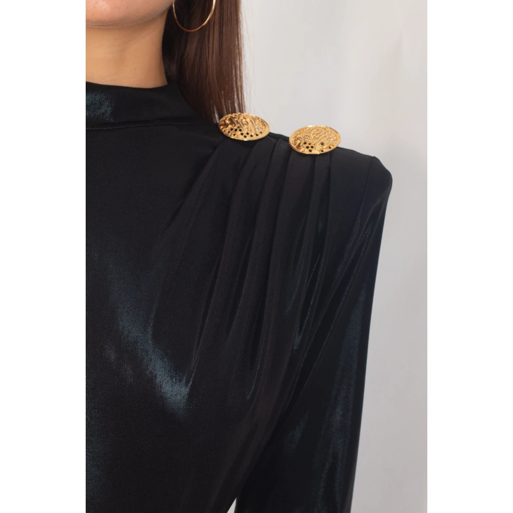 Babylon Elegante Side Split Jurk in Multicolor Black Dames