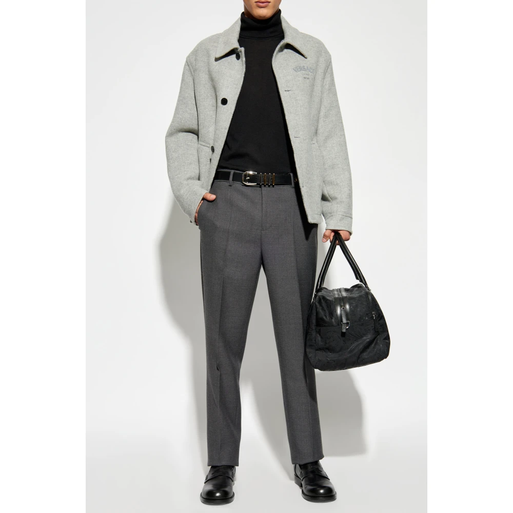 Versace Turtleneck met logo Black Heren