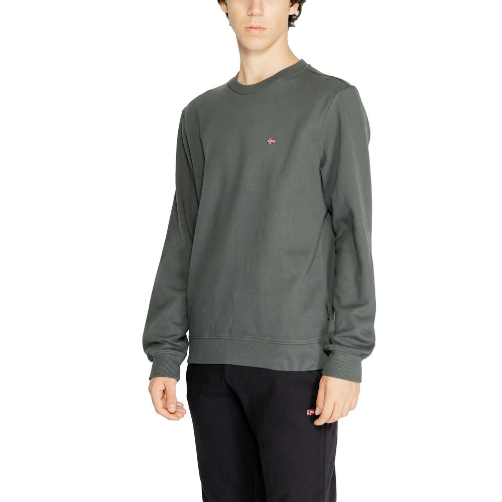 Napapijri Groene Katoenen Sweatshirt Herfst Winter Collectie Green Heren