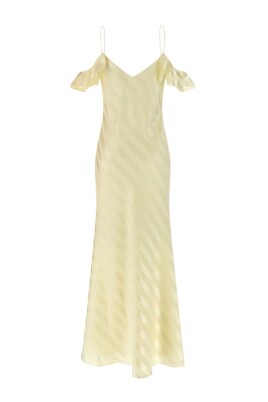 slim fit dress slacks Gold Lurex Ribbed Knit Midi Dress – self-portrait main image 1