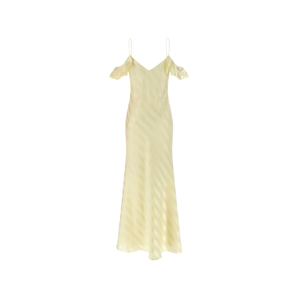 Self Portrait Women's Yellow Gowns, M, Ss26 259Xa Dress
