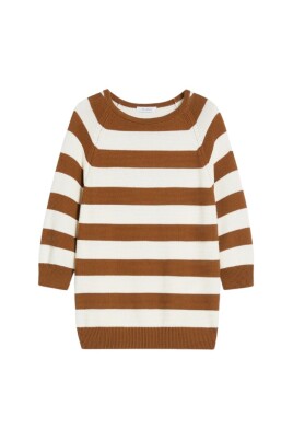 pull-a-rayures-marron-avec-col-rond