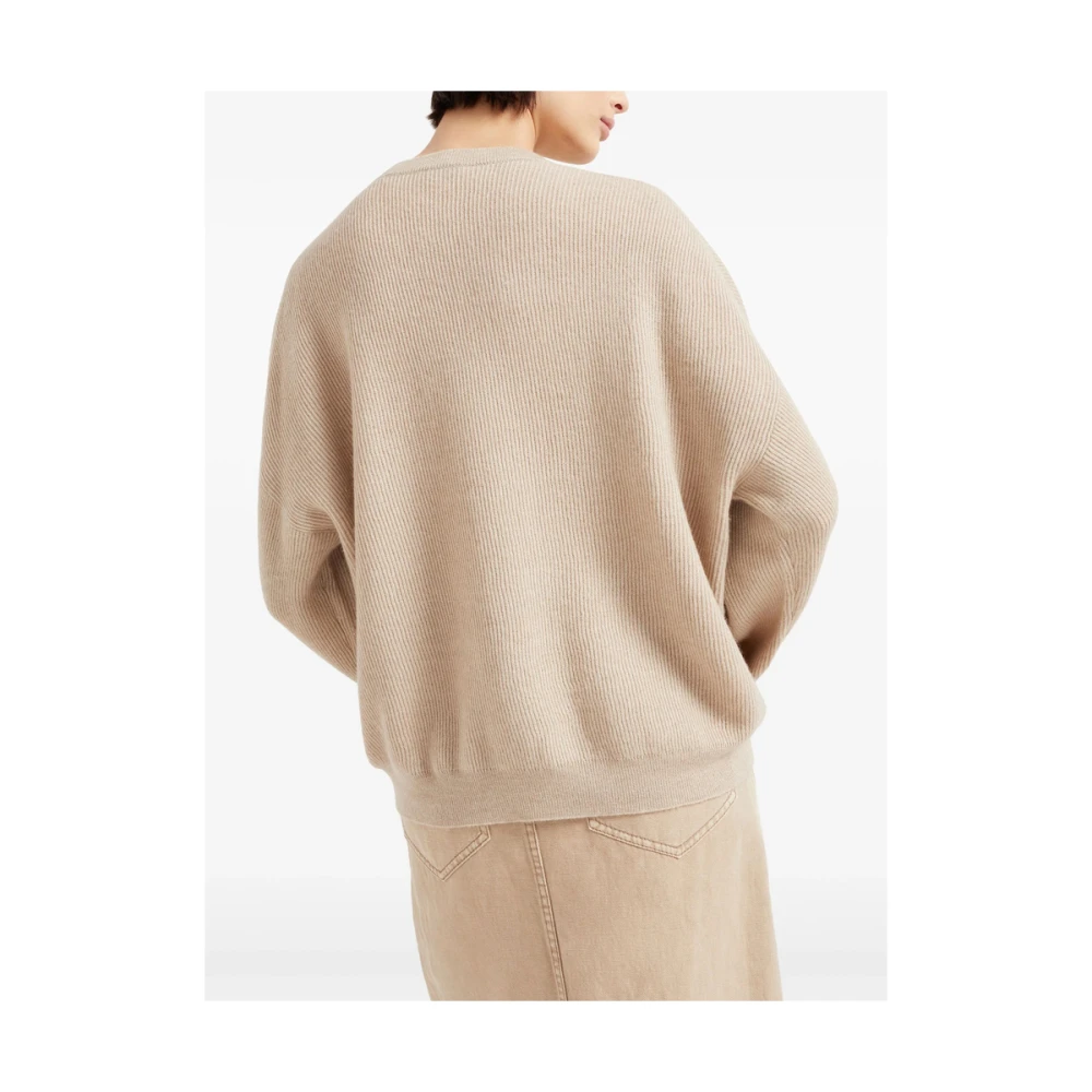 BRUNELLO CUCINELLI Beige Crew Neck Sweater Beige Dames
