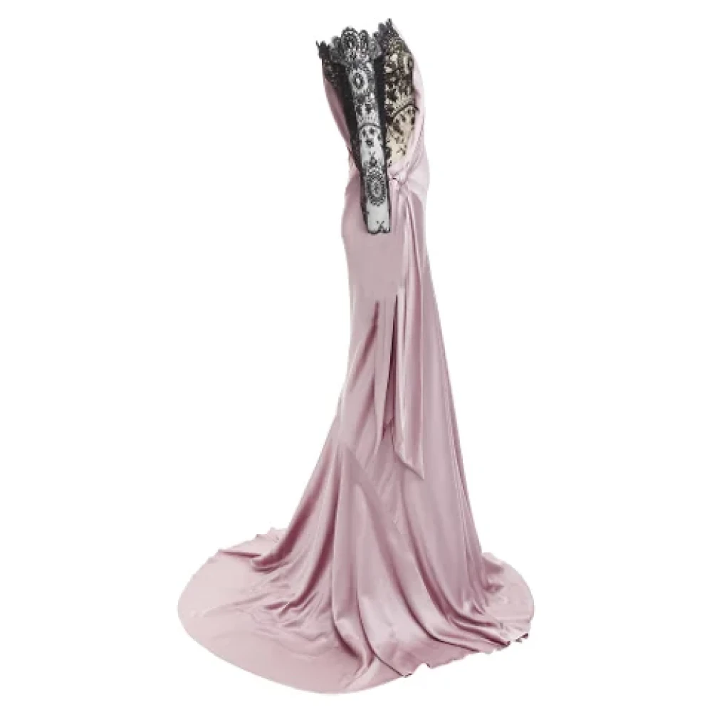 alexander mcqueen Silk dresses Purple Dames