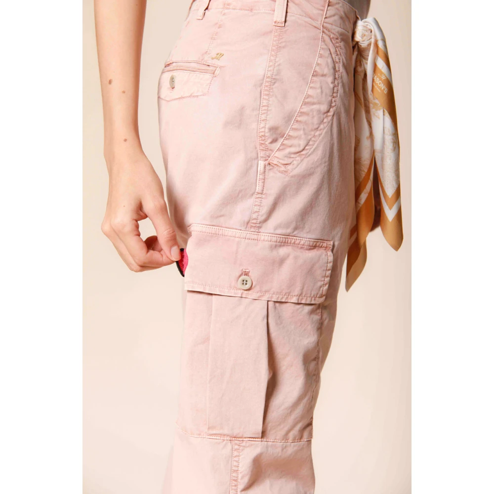 Mason's Relaxed Fit Roze Cargo Broek Pink Dames
