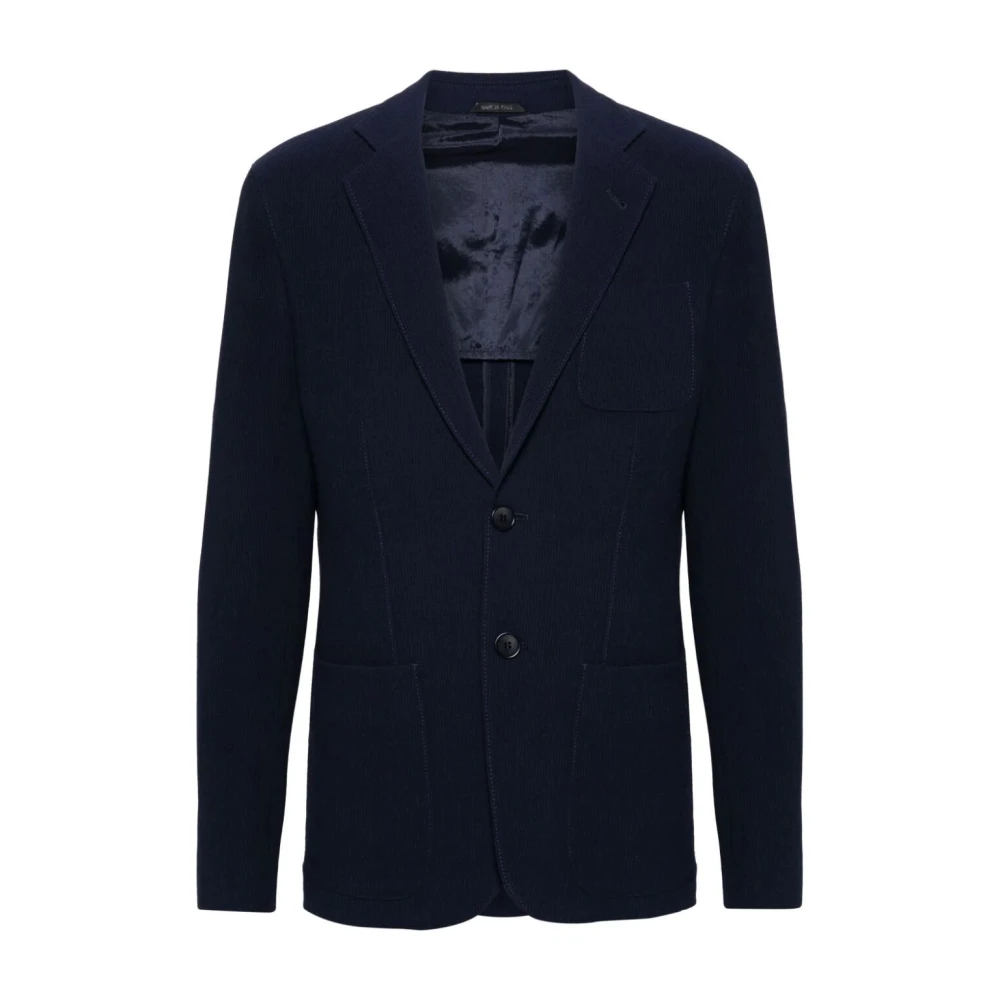 Giorgio Armani Stijlvolle Ubv4 Jas voor Mannen Blue Heren