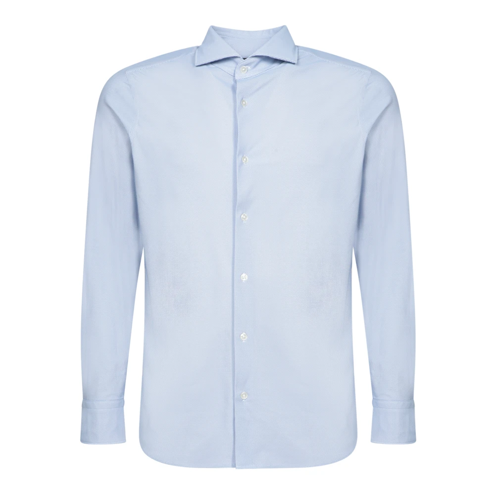 Dell'oglio Blauw Overhemd voor Mannen Blue Heren