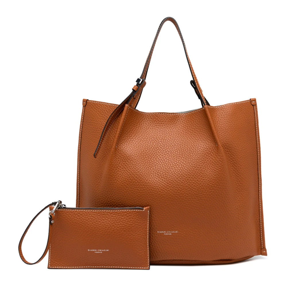 Gianni Chiarini Schoudertas met magnetische knoop Brown Dames