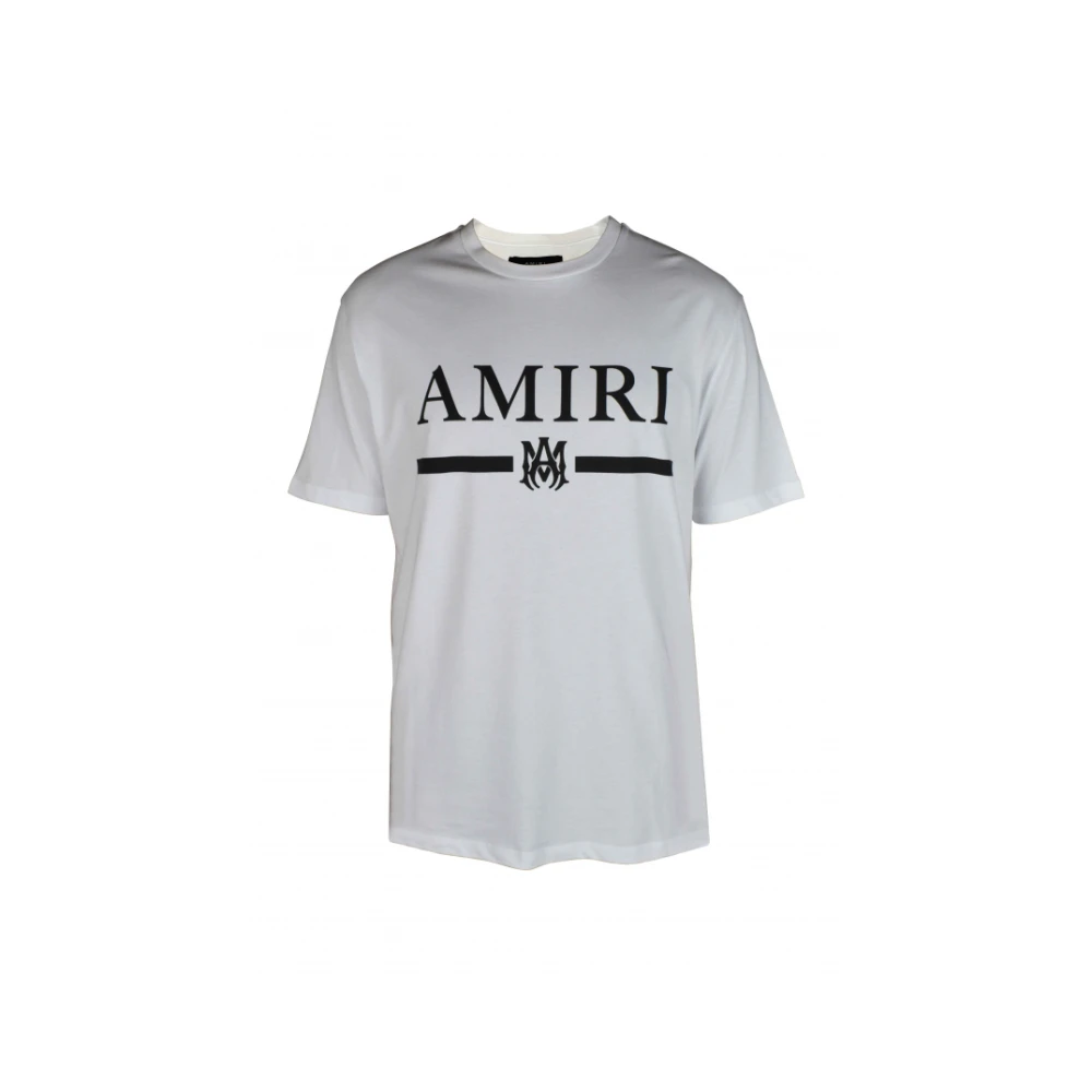 Amiri Witte Ronde Hals Logo T-shirt White Heren