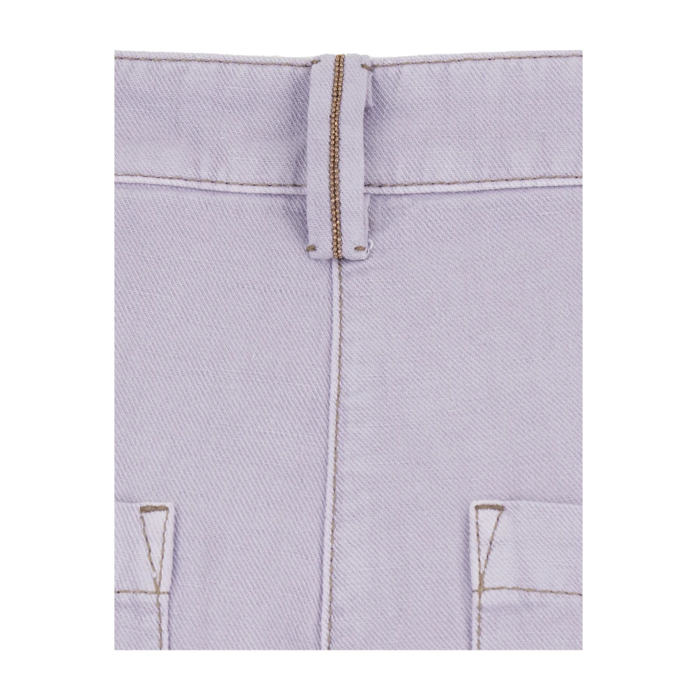 BRUNELLO CUCINELLI Wijde broek met Monil-detail Purple Dames