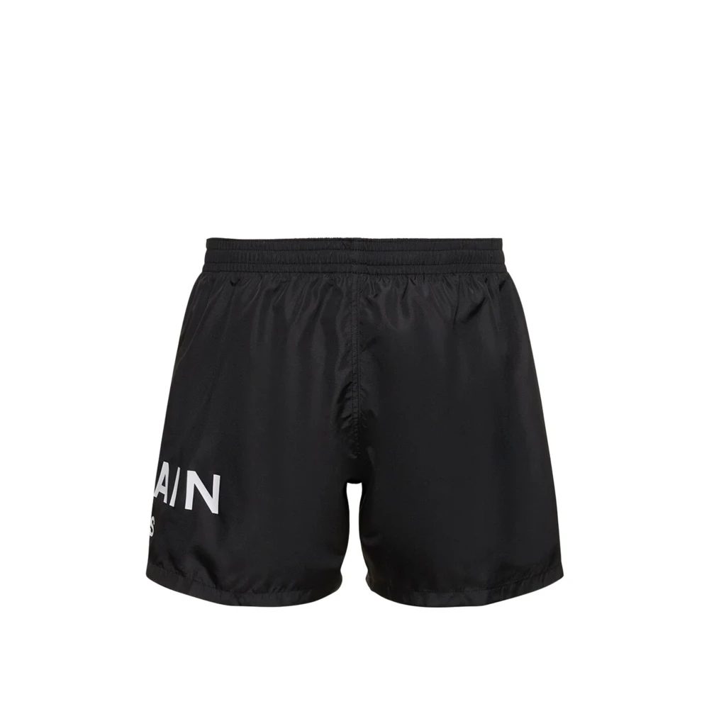Balmain Logo Tech Zwemshorts in Zwart Black Heren