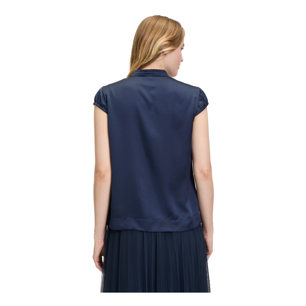 Betty & Co Korte mouwen blouse Blue Dames