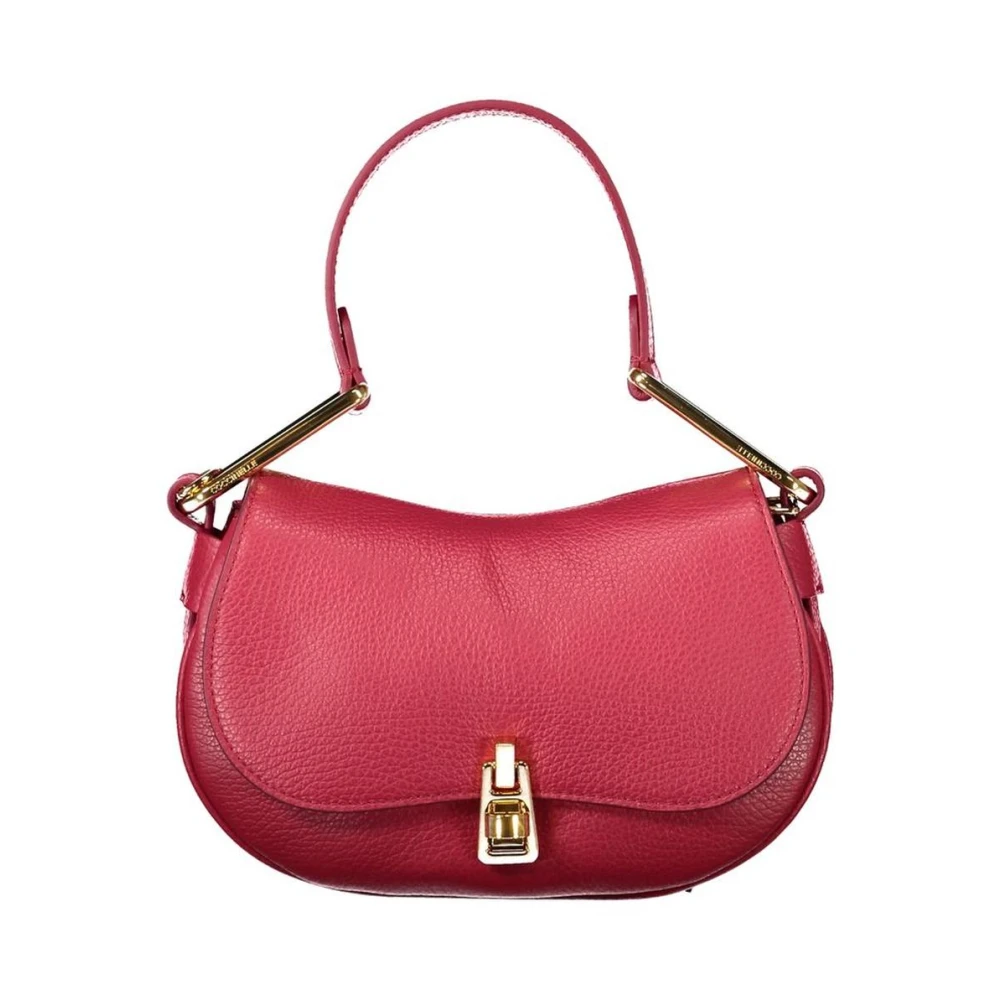 Coccinelle Damen Rot E Lederhandtasche Mit Drehverschluss