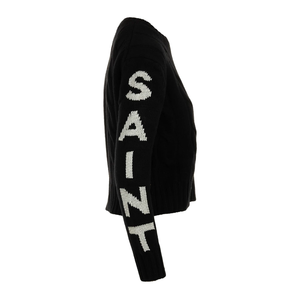 MC2 Saint Barth Zwarte Crewneck Sweater Black Dames