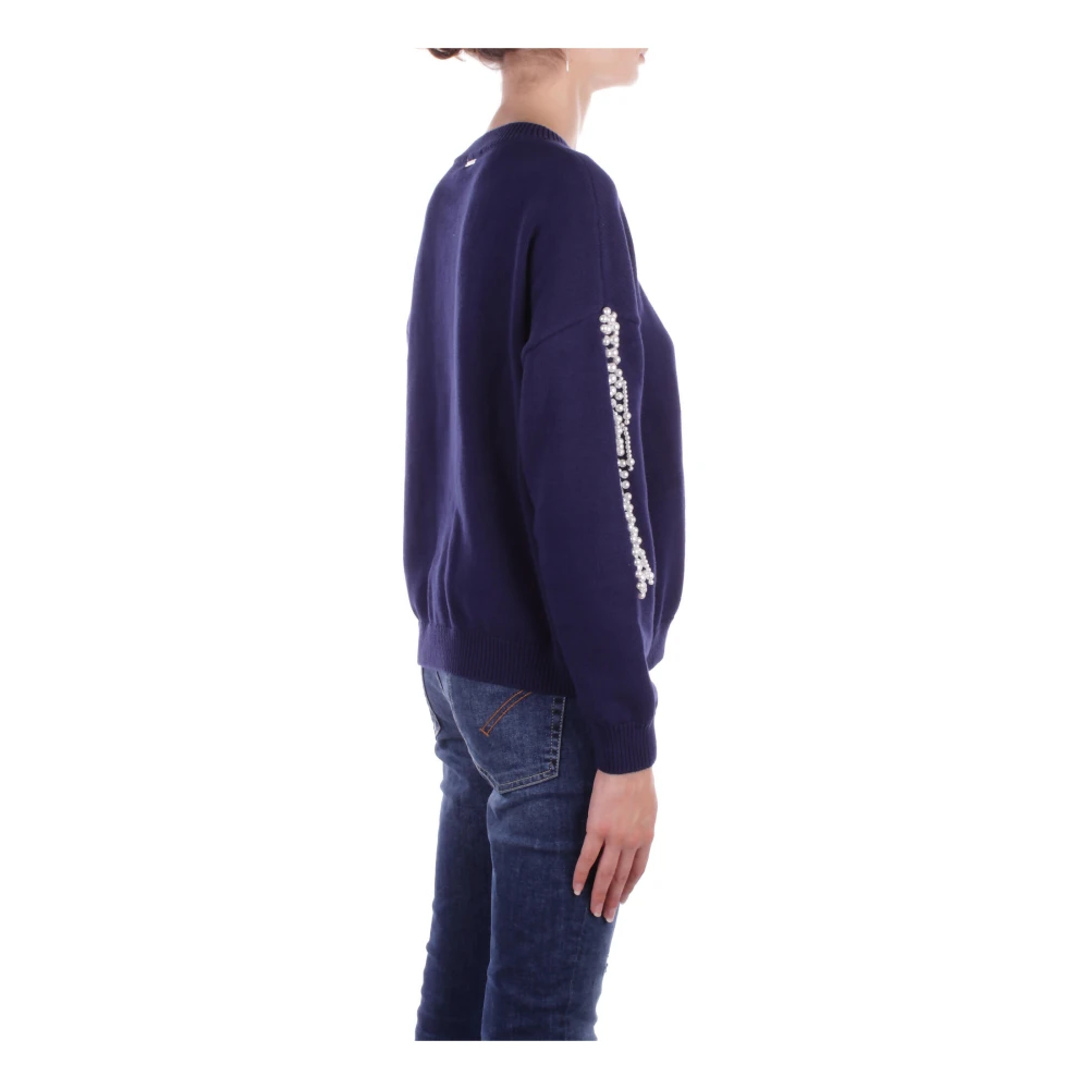 Liu Jo Blauwe Sweater met Cut-Out Details Blue Dames