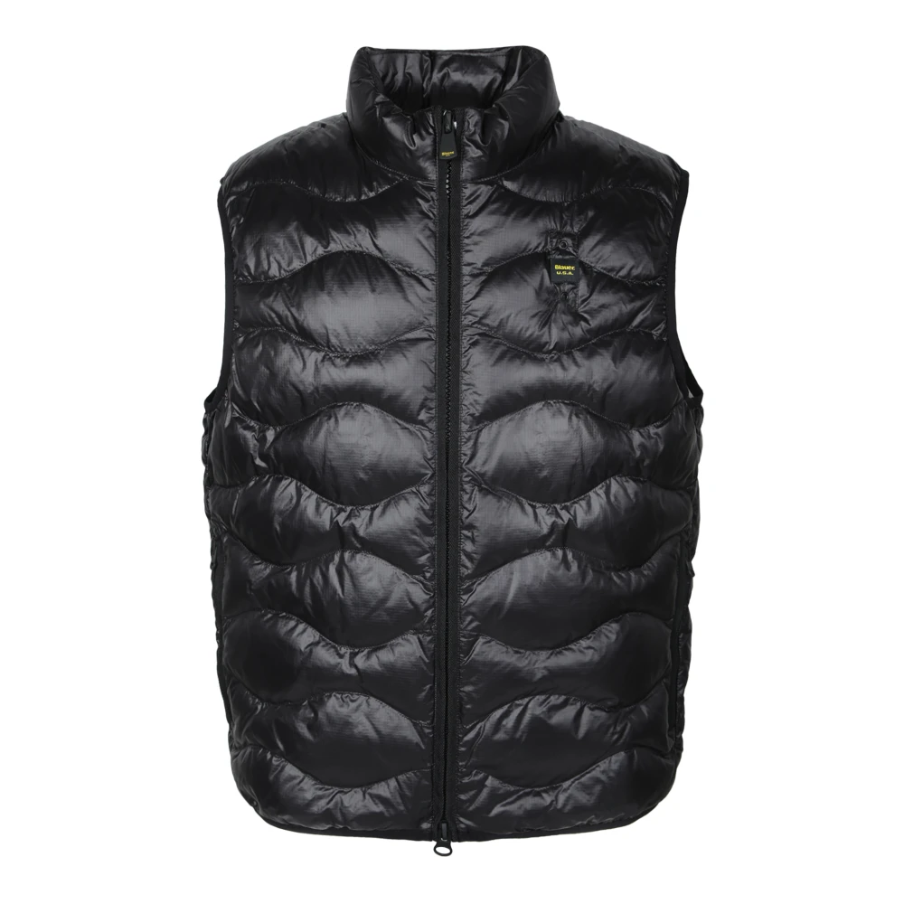 Blauer Zwarte Donsvest Stedelijke Stijl Black Heren