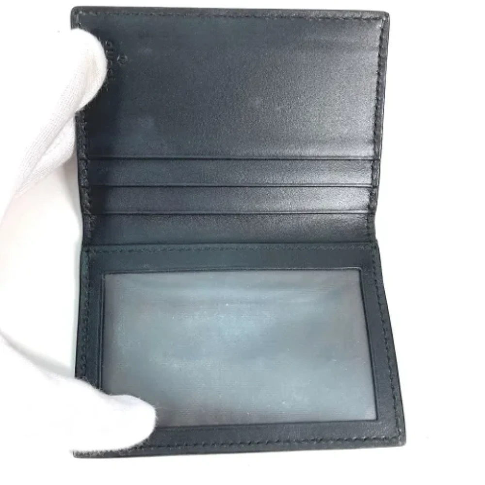 Gucci Vintage Pre-owned Leather wallets Black Dames