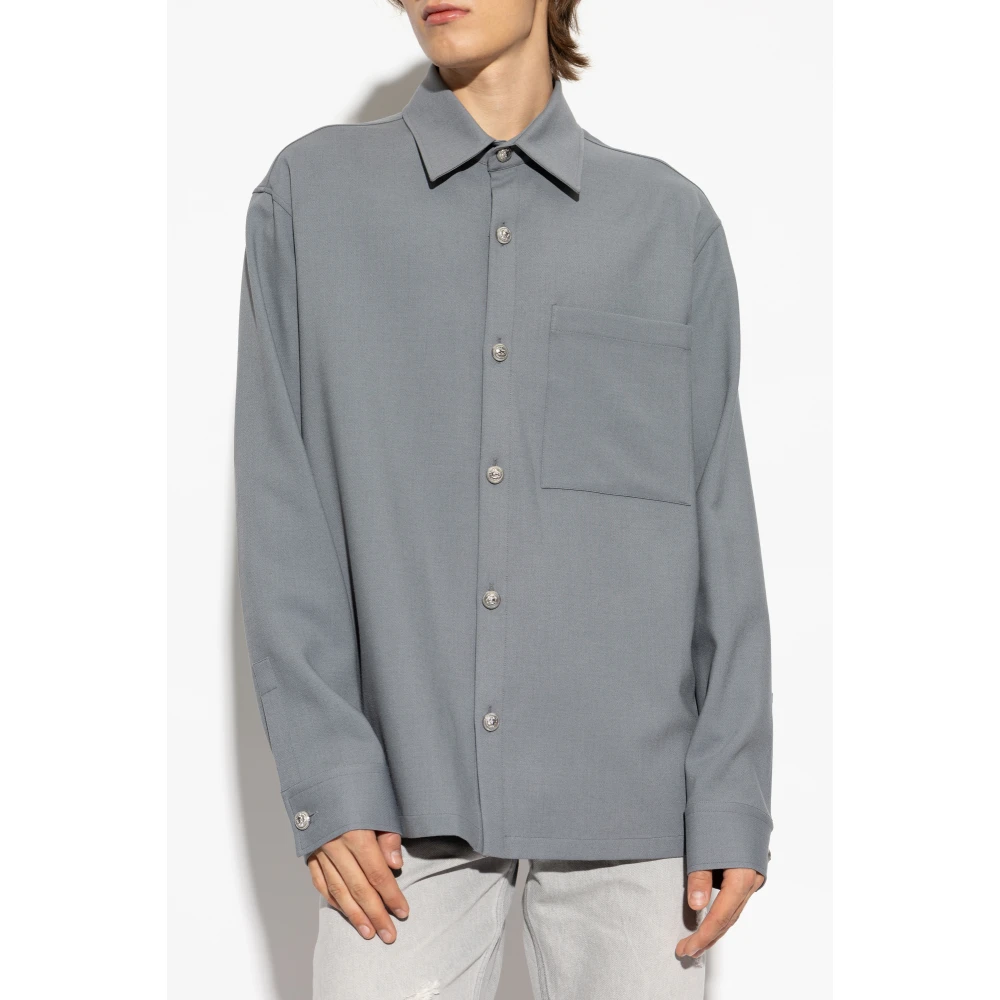 Balmain Overhemd met zak Gray Heren