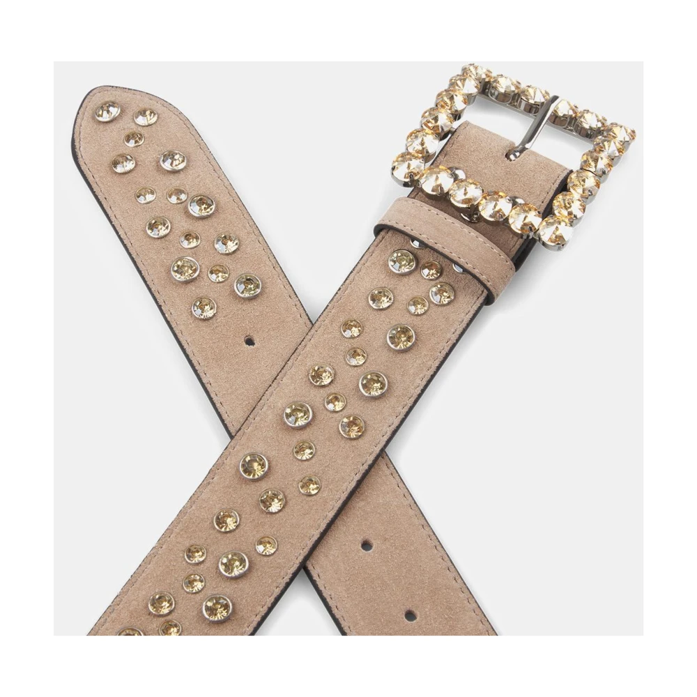 Alma en Pena Leren riem studs Brown Dames