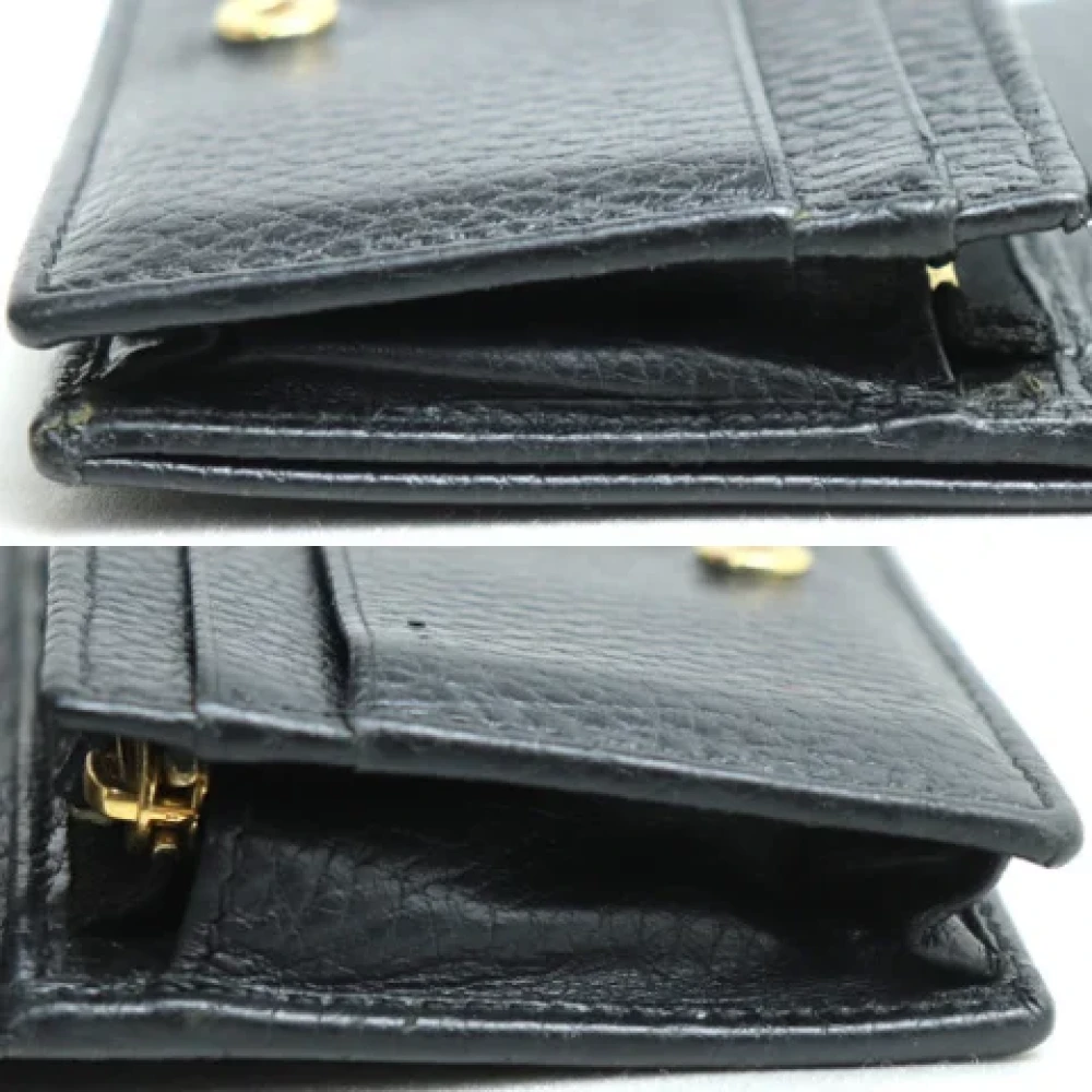 Gucci Vintage Pre-owned Leather wallets Black Dames