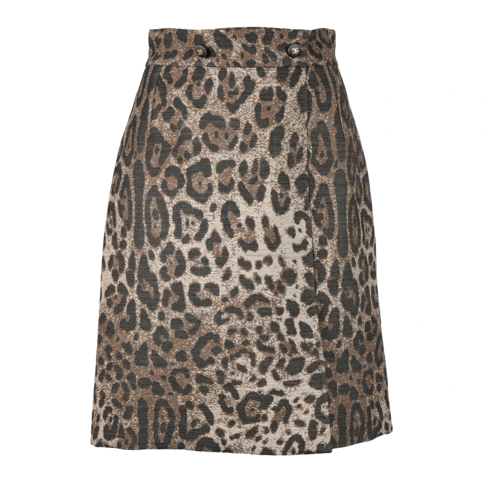 Dolce & Gabbana Stijlvolle wollen rok Brown Dames