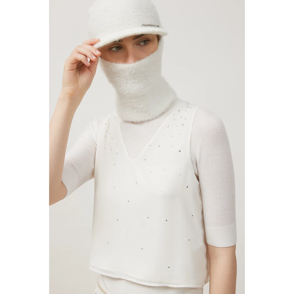 PESERICO Bivakmuts met bonteffect en vizier White Dames