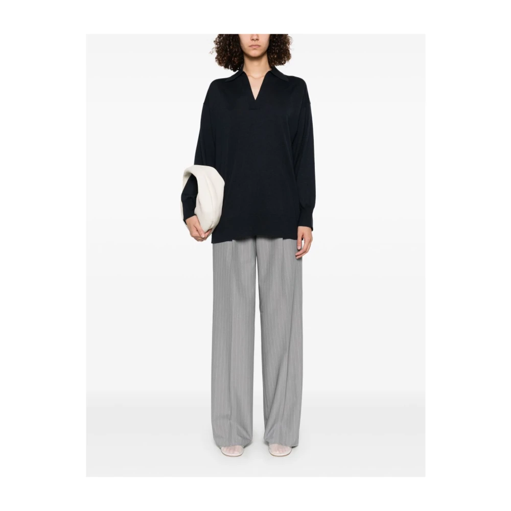 Fabiana Filippi Blauwe Polo Kraag T-shirts en Polo's Blue Dames
