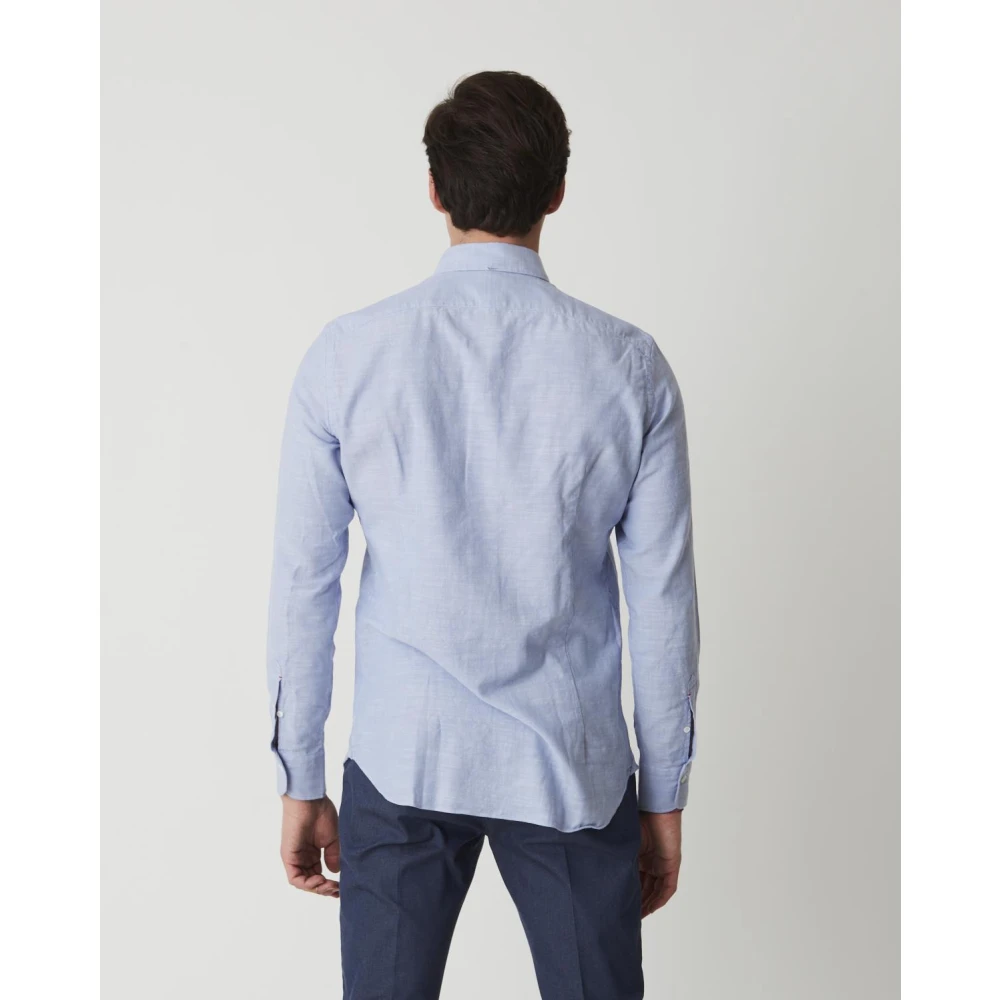 Mazzarelli Casual Shirts Blue Heren