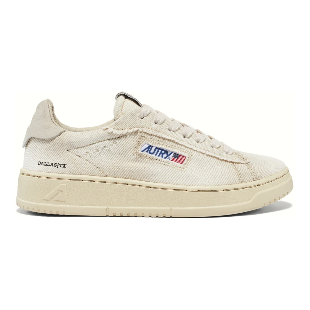 Autry Women's Beige Dallas Low Trainers - Sneakers - 3 Uk - Shoes