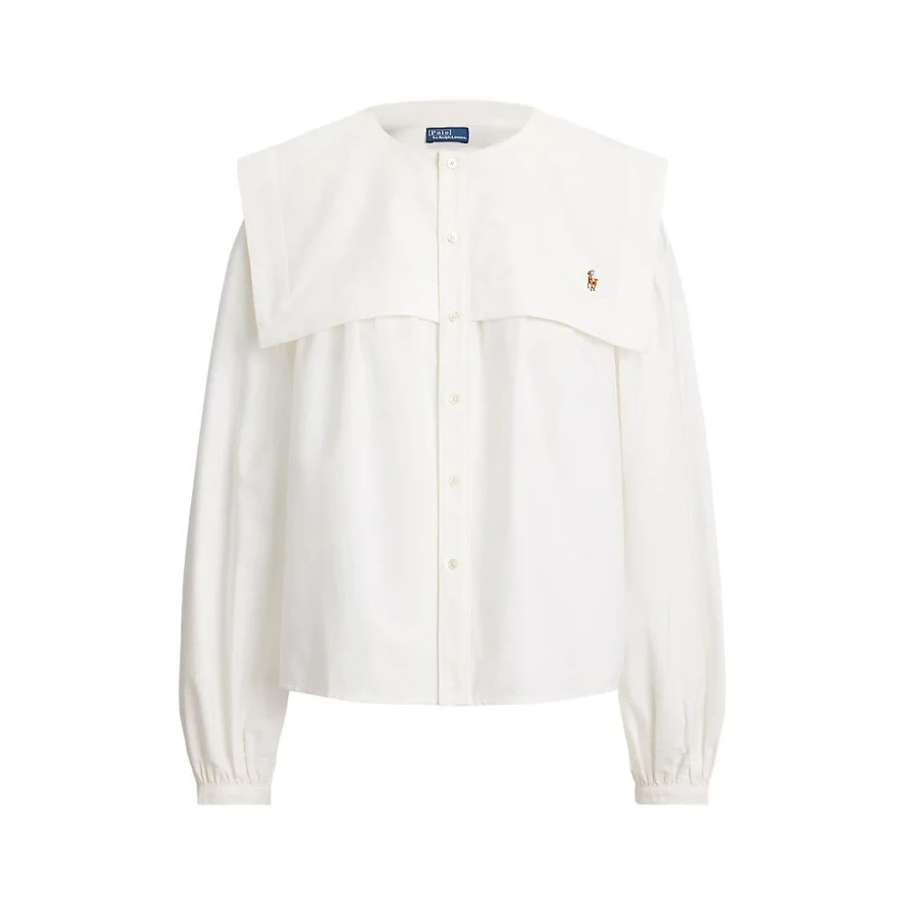 Polo Ralph Lauren Vit Pony Långärmad Skjorta