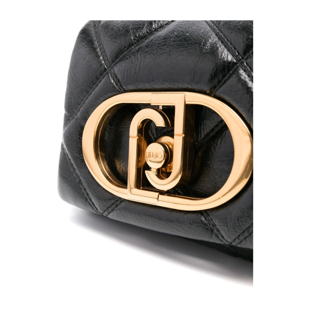 Liu Jo Zwarte Diamantquilted Schoudertas Black Dames