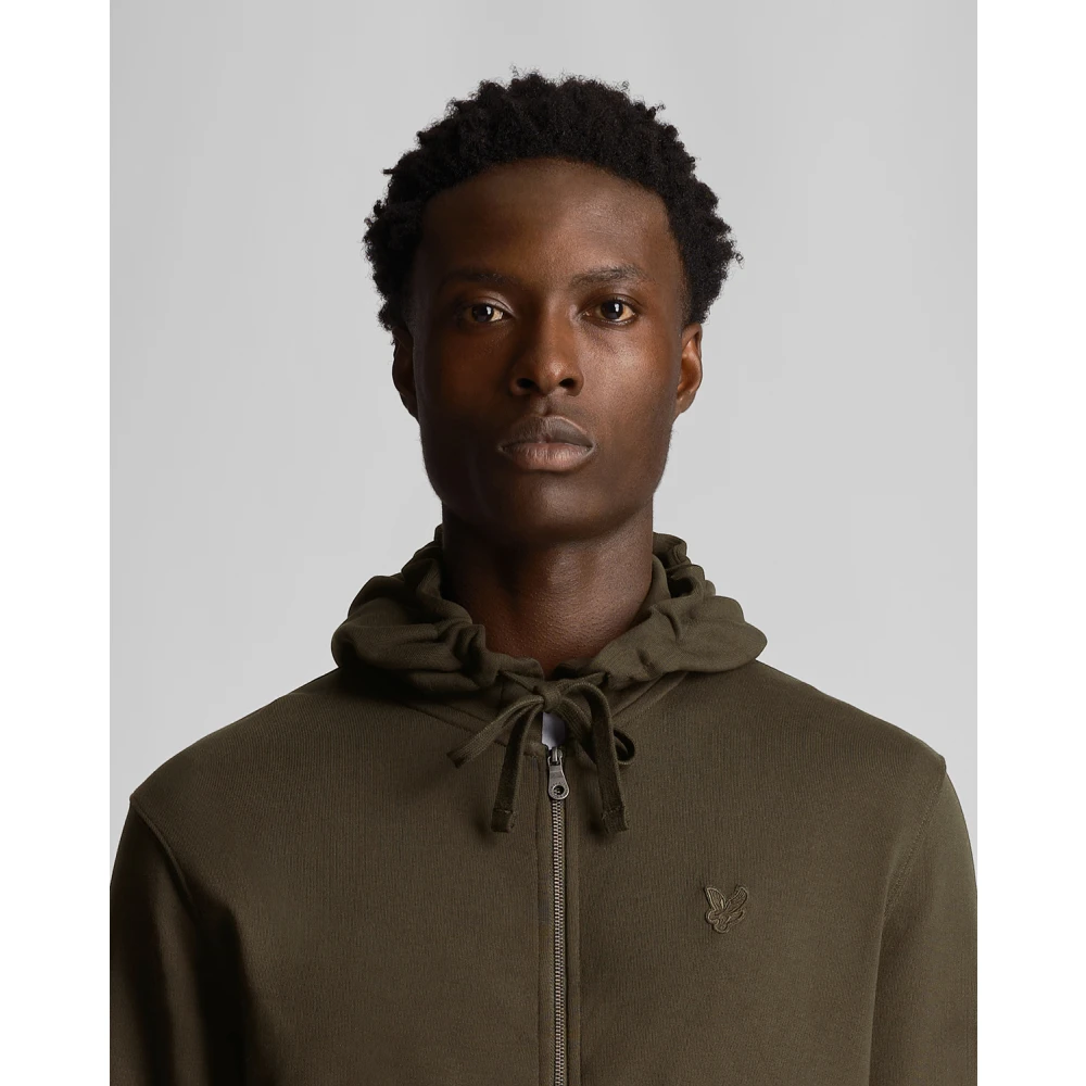 Lyle & Scott Eagle Zip Through Hoodie Blue Heren