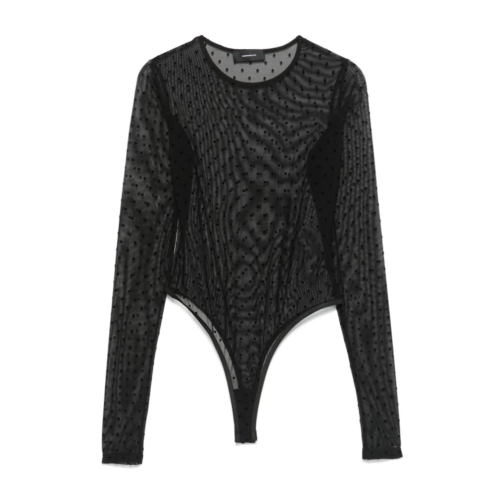 Wardrobe.nyc Zwart Polka Dot Bodysuit Black Dames