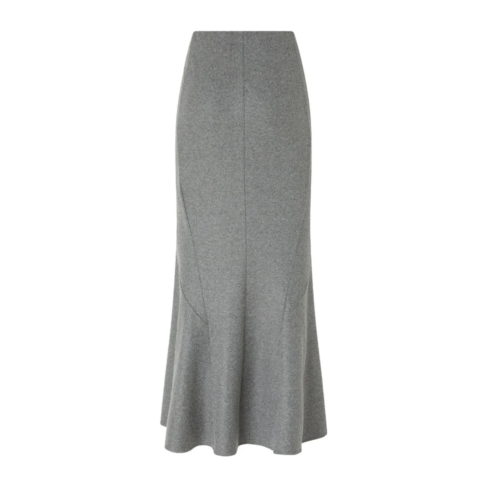 Pinko Women's Gray Midi Knit Skirt