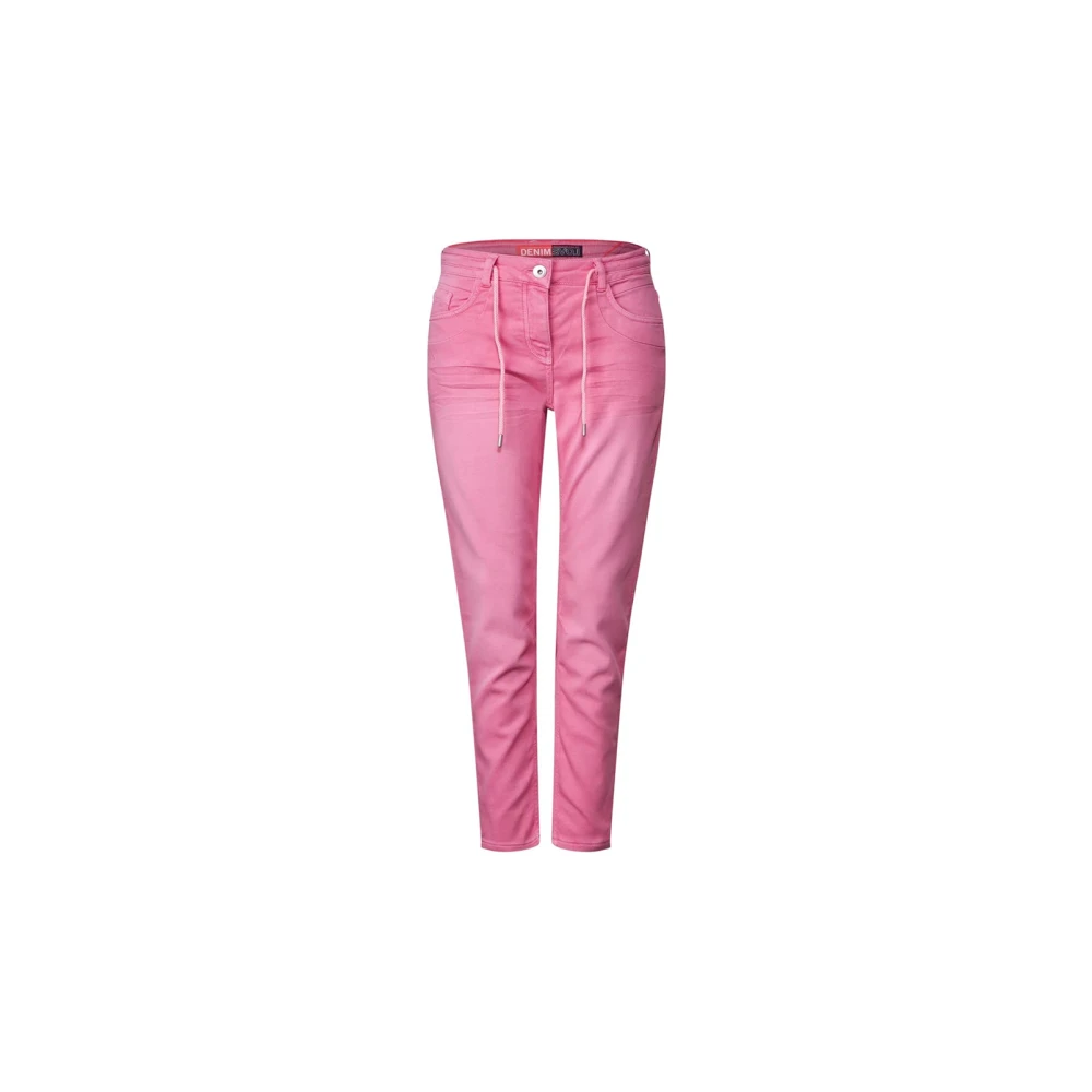 Cecil Stijlvolle Denim Jeans Pink Dames