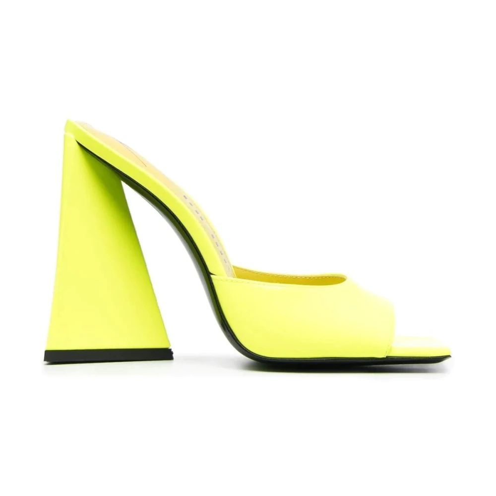 The Attico Yellow Heeled Mules, Female, 3 Uk, High Heel Mules