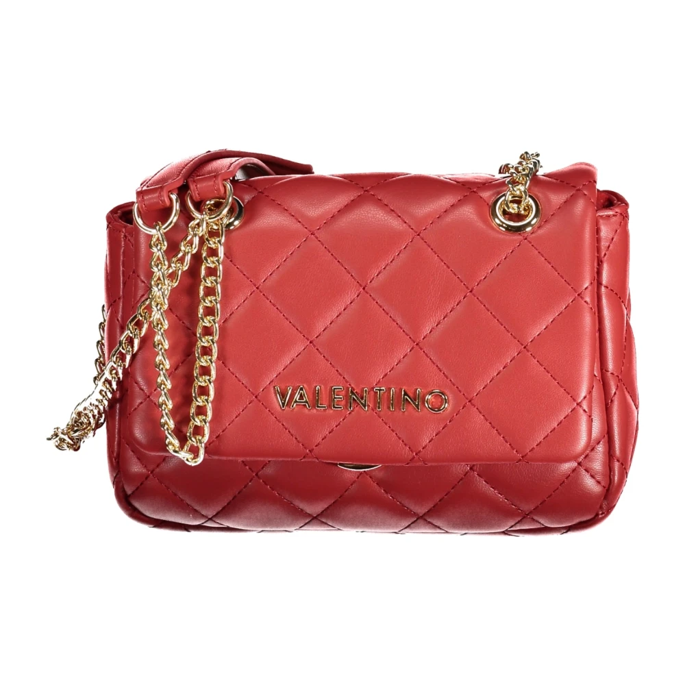 Valentino By Mario Valentino Womens Red Shoulder Bags One Size Crossbody Bag With Chain Strap | Miinto