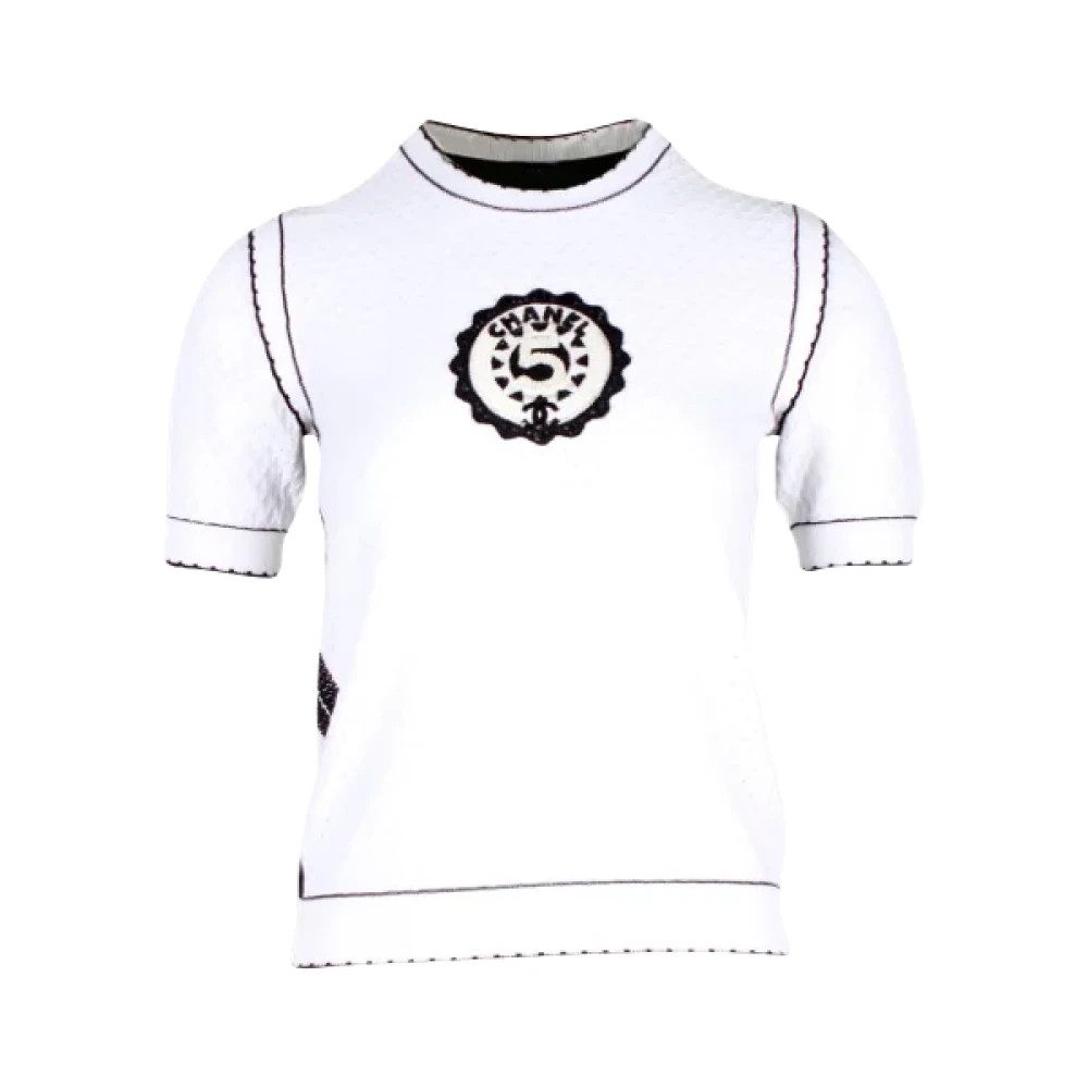 Chanel Vintage Pre-owned Cotton tops White Dames