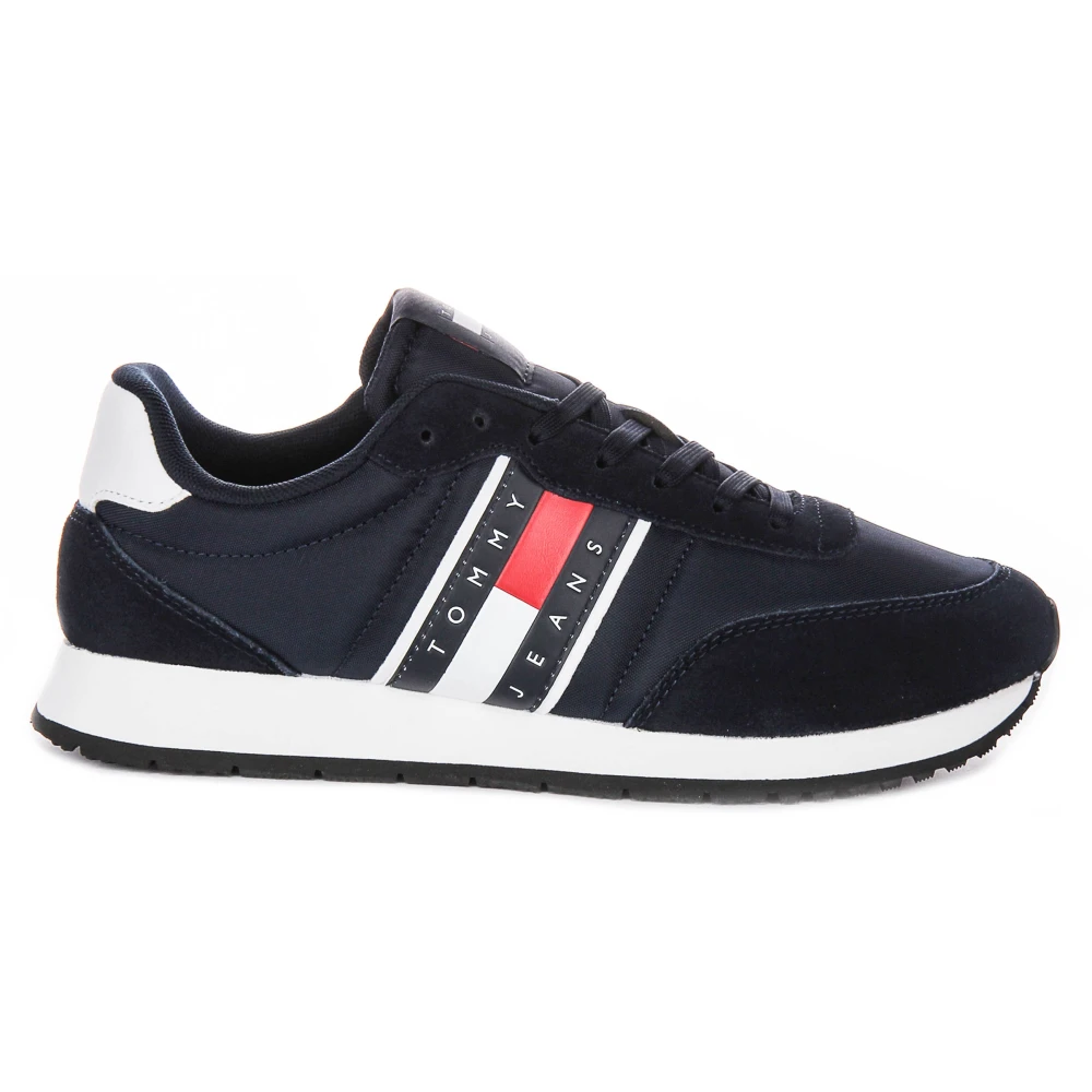 Tommy Jeans Men's Blue Navy Suede Mesh Trainers - Sneakers - 8 Uk - Shoes