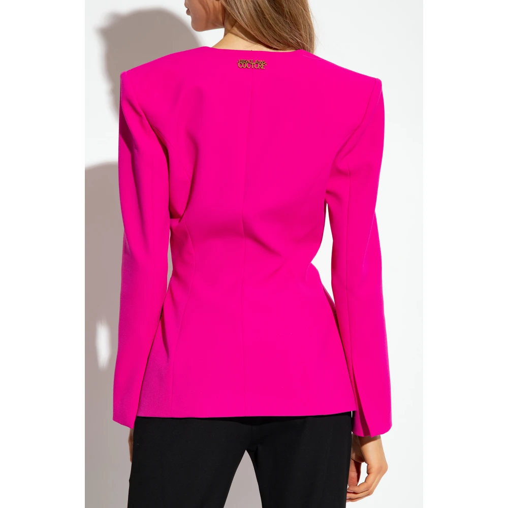Versace Jeans Couture Blazer met uitsparingen Pink Dames