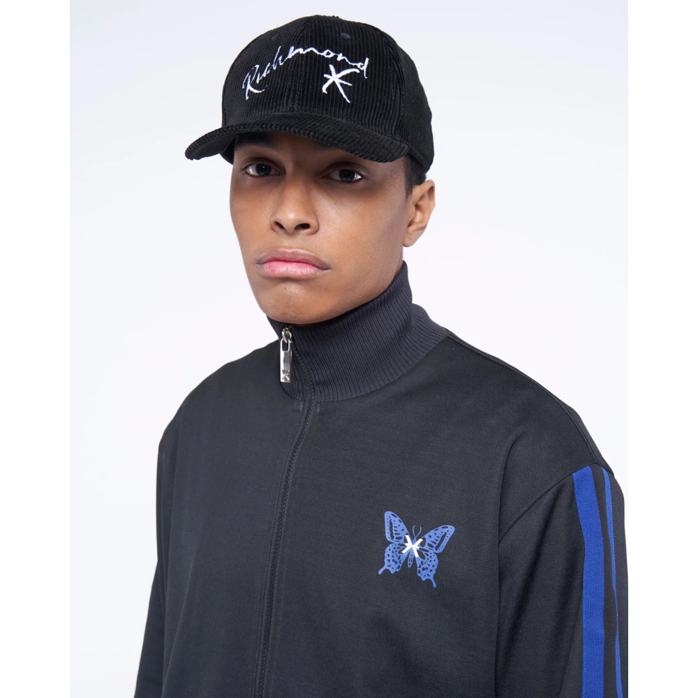 John Richmond Ritssluiting Logo Sweatshirt Contrast Richmond X Black Heren