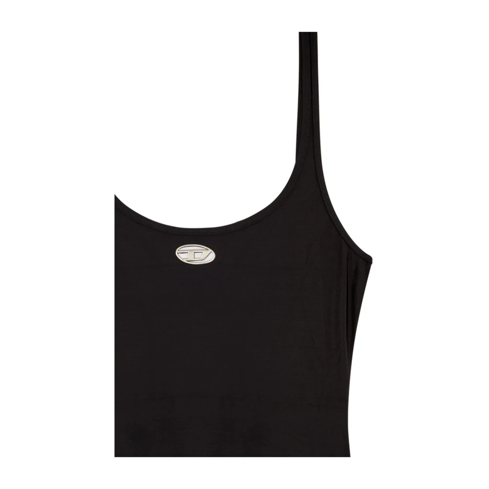 Diesel Zwart zee kleding met Oval D-logo Black Dames