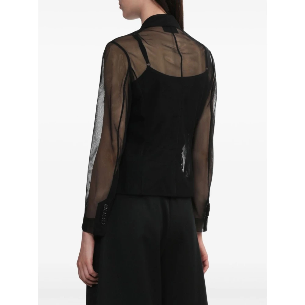 Simone Rocha Zwarte Jassen voor Vrouwen Black Dames