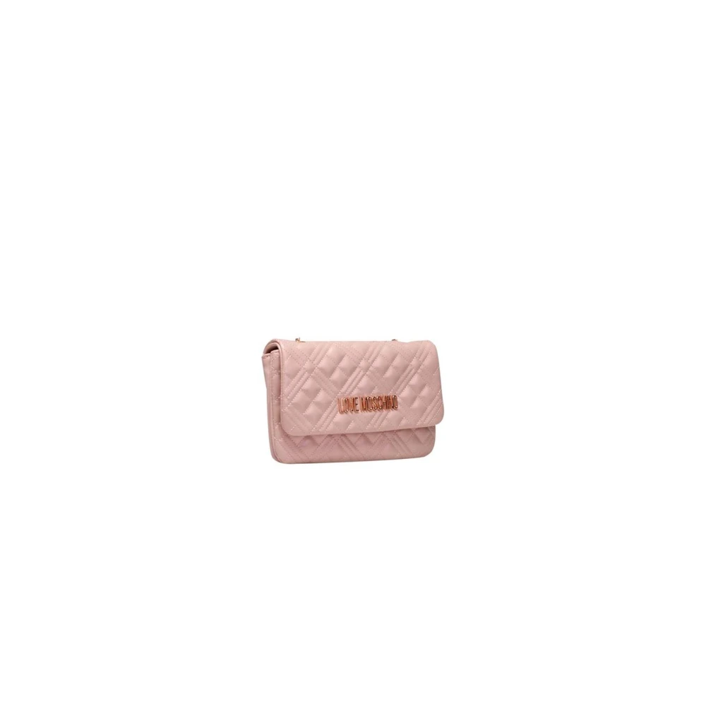 Love Moschino Gewatteerde Multicolor Crossbody Tas met Gouden Details Pink Dames