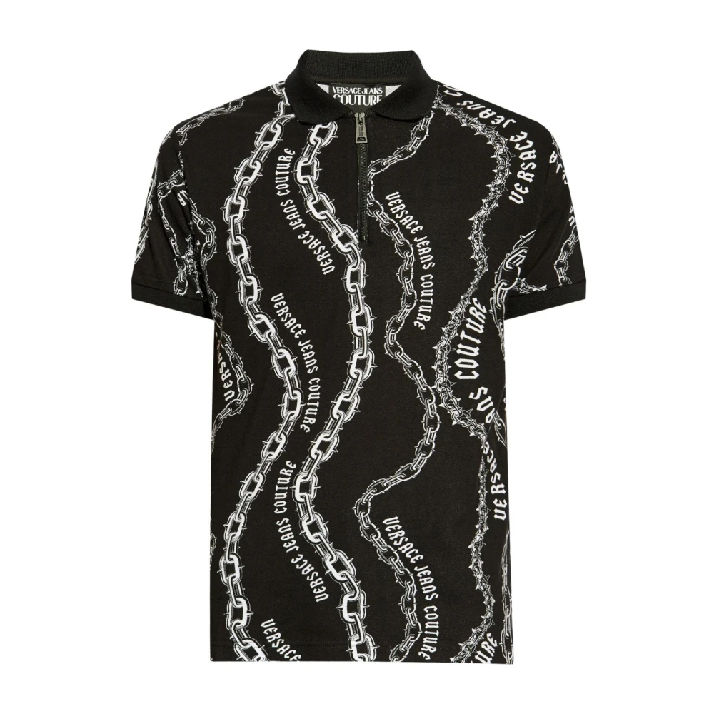 Versace Jeans Couture Zwarte T-shirt voor mannen Aw24 Black Heren