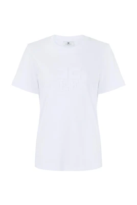 Jersey T-shirt med logotyper